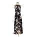 Soprano Casual Dress: Black Floral Motif Dresses - Women's Size X-Small