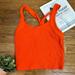 Athleta Tops | Athleta Orange Horizon Crop Criss Cross Ribbed Back Tank Top | Color: Orange | Size: Xs