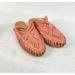 Anthropologie Shoes | Anthropologie Pilcro Leather Woven Sandals Flats Women's Size 6m Slip On Corral | Color: Orange | Size: 6