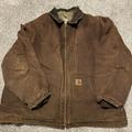 Carhartt Jackets & Coats | Carhartt Jacket Mens 4xl Brown C81 Dkb Sherpa Lined Workwear Duck Canvas Worn | Color: Brown | Size: 4xl
