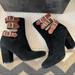 Anthropologie Shoes | Block Heel Anthropologie Boots | Color: Black/Brown | Size: 7