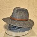 Free People Accessories | Free People ~ Wythe Leather Band ~ 100% Wool Hat | Color: Gray | Size: Os