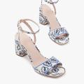 Kate Spade Shoes | Kate Spade Blue Embroidered Delphine Sandals | Color: Blue/White | Size: 6