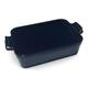 Baking Pan with Handles, Lasagna Pan Deep for Oven, Ceramic Casserole Baking Dish with Lid for Dinner, Banquet, and Party (navy blue(3.1 Quarts))