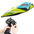 High Speed Boat Model 45-50km/h New Modular Battery 50CM (19.6") Large Hull New Boat Model Holiday Gift (Green)