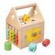 Colcolo Montessori Lock Box Toys Activity Board,Interactive,Matching Wooden Shape Sorter Toys Activity Cube for Kids 1 Year Old Baby