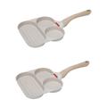 Alipis 2 Sets Camping Non Stick Frying Pan Non-Stick Frying Pan Eggcelente Pan Egg Accessories Pancake Skillet Breakfast Griddle Daily Use Frying Pan Aluminum Alloy Food Bowl Poached Eggs