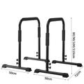 dip bar Dip Bars, Heavy Duty Adjustable Height Strength Training Dip Bar Stand, Home Gym Workout Dip Bar Stand, Tricep Squats, Pullups, Dips, Home Workout Adjustable Double Bars (Size : All black par