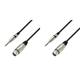 Adam Hall Cables 3 STAR MFP 0300 Mikrofonkabel XLR female auf 6,3mm Klinke mono 3 m (Packung mit 2)