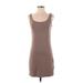 H&M Casual Dress - Mini: Brown Dresses - Women's Size Medium