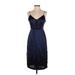 Forever 21 Contemporary Casual Dress - Slip dress: Blue Dresses - Women's Size Small