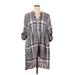 Torrid Casual Dress - Shirtdress: Gray Plaid Dresses - Women's Size 1X Plus