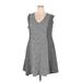 Lane Bryant Cocktail Dress - Fit & Flare: Gray Polka Dots Dresses - Women's Size 22 Plus