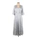 H&M Cocktail Dress - Midi: Silver Dresses - Women's Size Medium