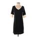 PrAna Casual Dress - Sweater Dress: Black Marled Dresses - Women's Size Small