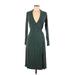 Boden Casual Dress - Midi: Green Print Dresses - Women's Size 6