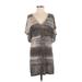Zara W&B Collection Casual Dress - Shift: Gray Marled Dresses - Women's Size Small