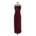 City Triangles Cocktail Dress - Maxi: Burgundy Dresses - Women's Size Medium