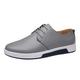 IQYU Transparent Shoes Men Summer Men Breathable Comfortable Business Lace Up Leisure Solid Shoes Base Shoes Men, gray, 9 UK