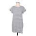 Universal Thread Casual Dress - Shift: White Stripes Dresses - Women's Size Medium