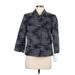 Jones New York Signature Jacket: Blue Jacquard Jackets & Outerwear - Women's Size 8