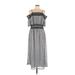 NANETTE Nanette Lepore Casual Dress: Black Grid Dresses - Women's Size 10