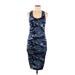 Venus Casual Dress - Midi: Blue Graphic Dresses - Women's Size Medium