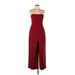 White House Black Market Jumpsuit: Burgundy Jumpsuits - Women's Size 10