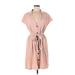 H&M L.O.G.G. Casual Dress - Wrap: Tan Dresses - Women's Size Medium