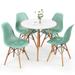 Costway 5 PCS Dining Table Set for 4 Persons Modern Round Table & 4