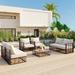 7-Piece Metal Patio Sectional Sofa Set, Free Combination Sofa Set