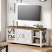 Farmhouse TV Stand for 65/60/55 Inchs, Wood TV Table Media Console