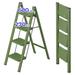 4 Step Ladder,Lightweight Folding Step Stool with Anti-Slip Pedal,600 lbs Portable Sturdy Steel Ladder for Adults