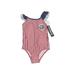 OshKosh B'gosh One Piece Swimsuit: Red Stripes Sporting & Activewear - Size 18 Month