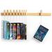 Floating Wall Bookshelf - Wall Mounted Book Organizer with Included Bookmarks - Hardwood Hanging Bookshelf for Bedroom