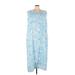 Sigrid Olsen Sport Casual Dress: Blue Paisley Dresses - Women's Size 24