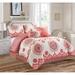 5 Piece Comforter Set Soft Bedding Light Pink Coral Queen Size