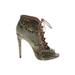 Zigi Soho Heels: Green Snake Print Shoes - Women's Size 7