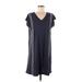 Purejill Casual Dress - Shift: Blue Dresses - Women's Size Medium Petite