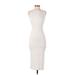 Zara Casual Dress - Sheath: White Grid Dresses - Women's Size Small