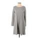 Toad & Co Casual Dress - Sweater Dress: Gray Solid Dresses - Women's Size Small