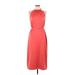 French Connection Casual Dress - Midi: Orange Solid Dresses - Women's Size 6