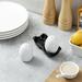 MyGift Egg Shaped Ceramic Salt & Pepper Shakers | Wayfair WAYTB-KIT0023BLK