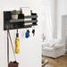 Elaine Mercure Wall Storage Organizer w/ Key Hooks Metal in Black | 7.1 H x 14.5 W x 3.7 D in | Wayfair ZcrVB0BX3ZPP7J