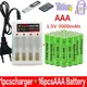 100% New AAA Battery 3000 MAh Rechargeable Battery AAA 1.5 V 3000 MAh Rechargeable New Alcalinas