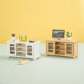 1/12 Mini Model Side Cabinet Doll House Wooden TV Cabinet Living Room Furniture Doll House