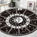 Mystery Constellation Printed Round Carpet Sun and Moon Living Room Rugs Camping Picnic Mats