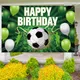 Football Birthday Decoration Boys Happy Birthday Football Backdrop Banner Party Birthday Background