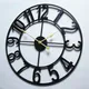 Metal Clock Large Hollow Farmhouse Decorative Wall Clock Silent Interior Decoration Iron Wall Clock