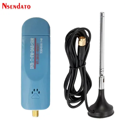 Digital USB 2.0 RTL SDR Smart DVB-T TV Stick SDR+DVB-T+DAB+FM RTL2832U R860 500KHz-1.7GHz SDR TV Tuner Receiver With Antenna